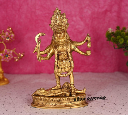 Kaali Maa Brass Statue: Embodiment of Divine Power, Cosmic Energy, and Timeless Elegance Nikuressence
