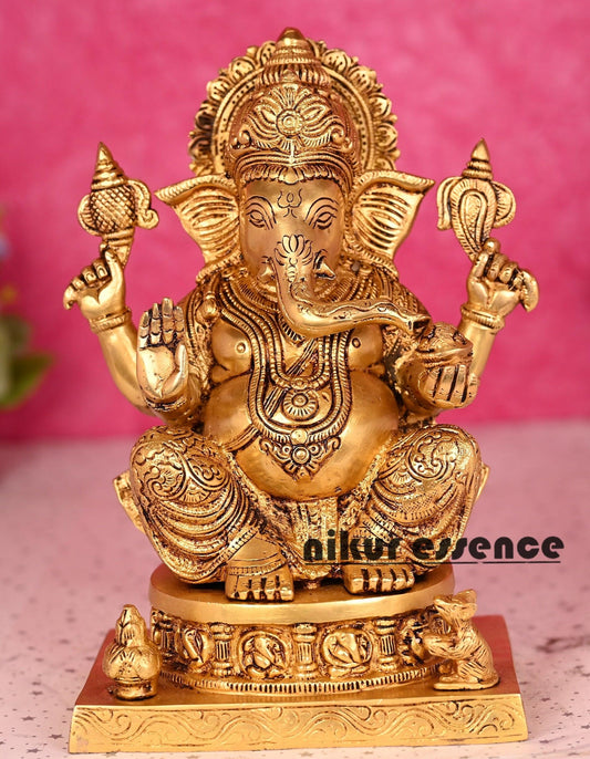 Buy Ganesha Bhagwan online: The Remover of Obstacles, Lord of Wisdom, and Embodiment of Good Fortune Nikuressence