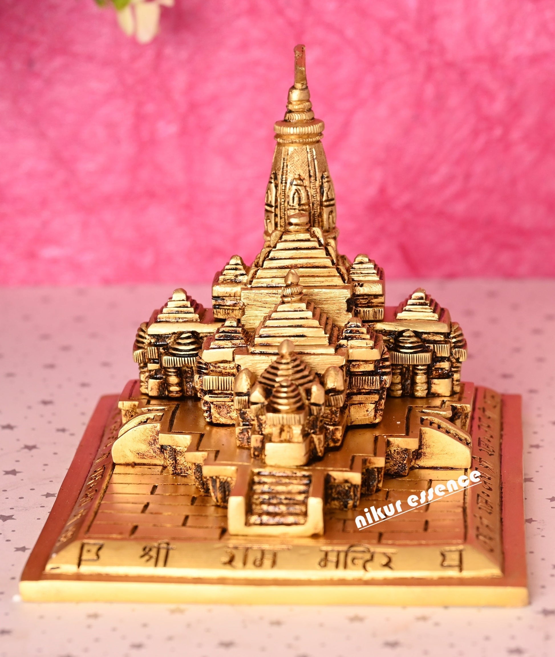 Buy Brass Ram Mandir Ayodhya - A Symbol of Hope, Inspiration, and Spiritual Upliftment nikuressence