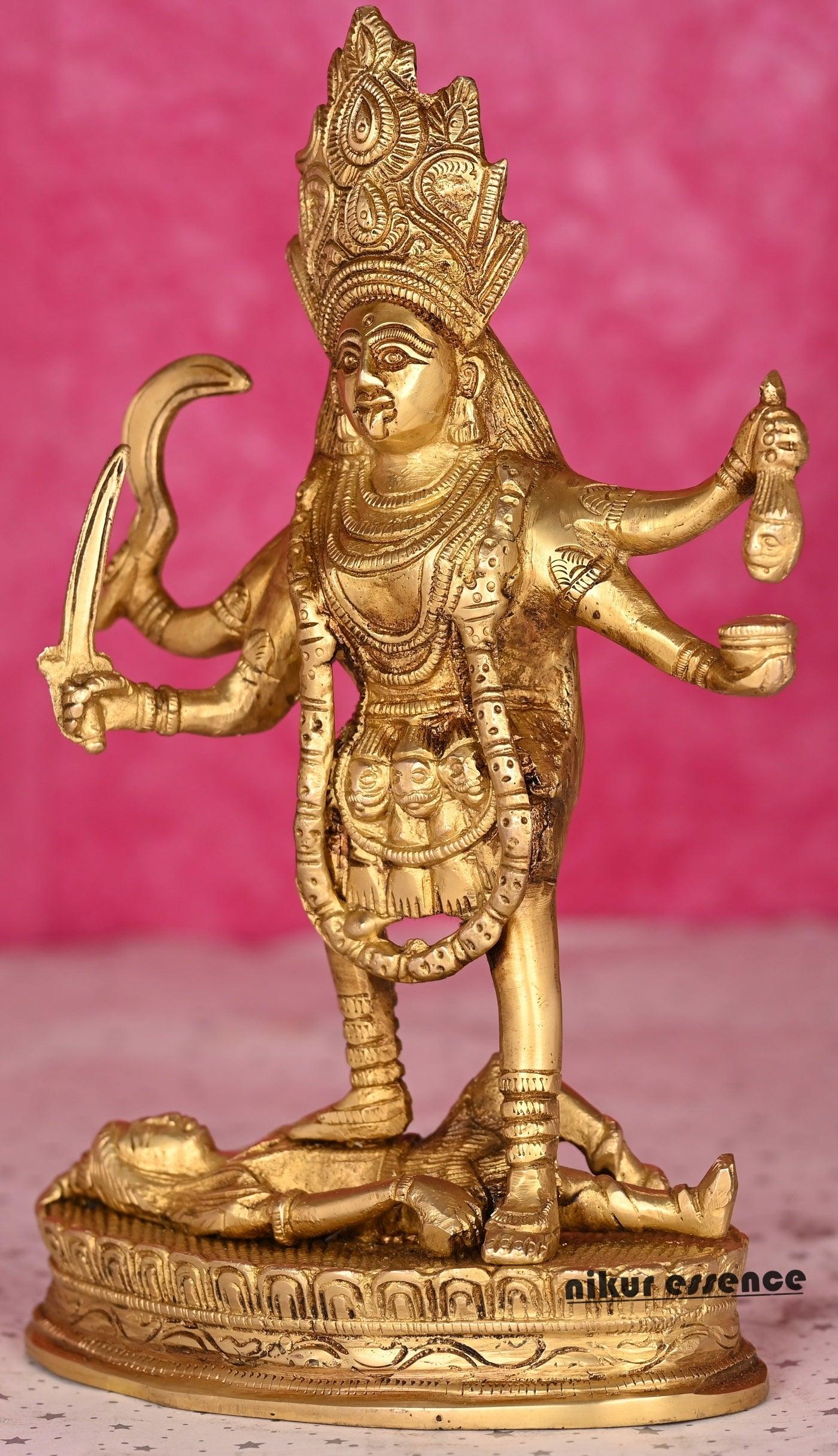 Kaali Maa Brass Statue: Embodiment of Divine Power, Cosmic Energy, and Timeless Elegance Nikuressence