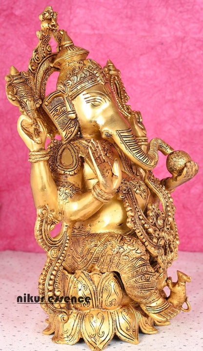 Buy Brass Ganesha Statue | Handcrafted Lord Ganesha Idol Nikuressence