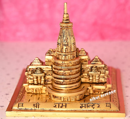 Buy Brass Ram Mandir Ayodhya - A Symbol of Hope, Inspiration, and Spiritual Upliftment nikuressence