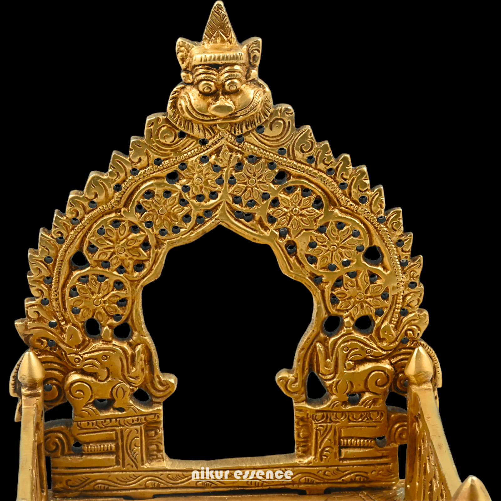 Buy Bhagwan Palki Chowki in brass, 8 Inches Handcrafted Hindu Deity Processional Seat Nikuressence
