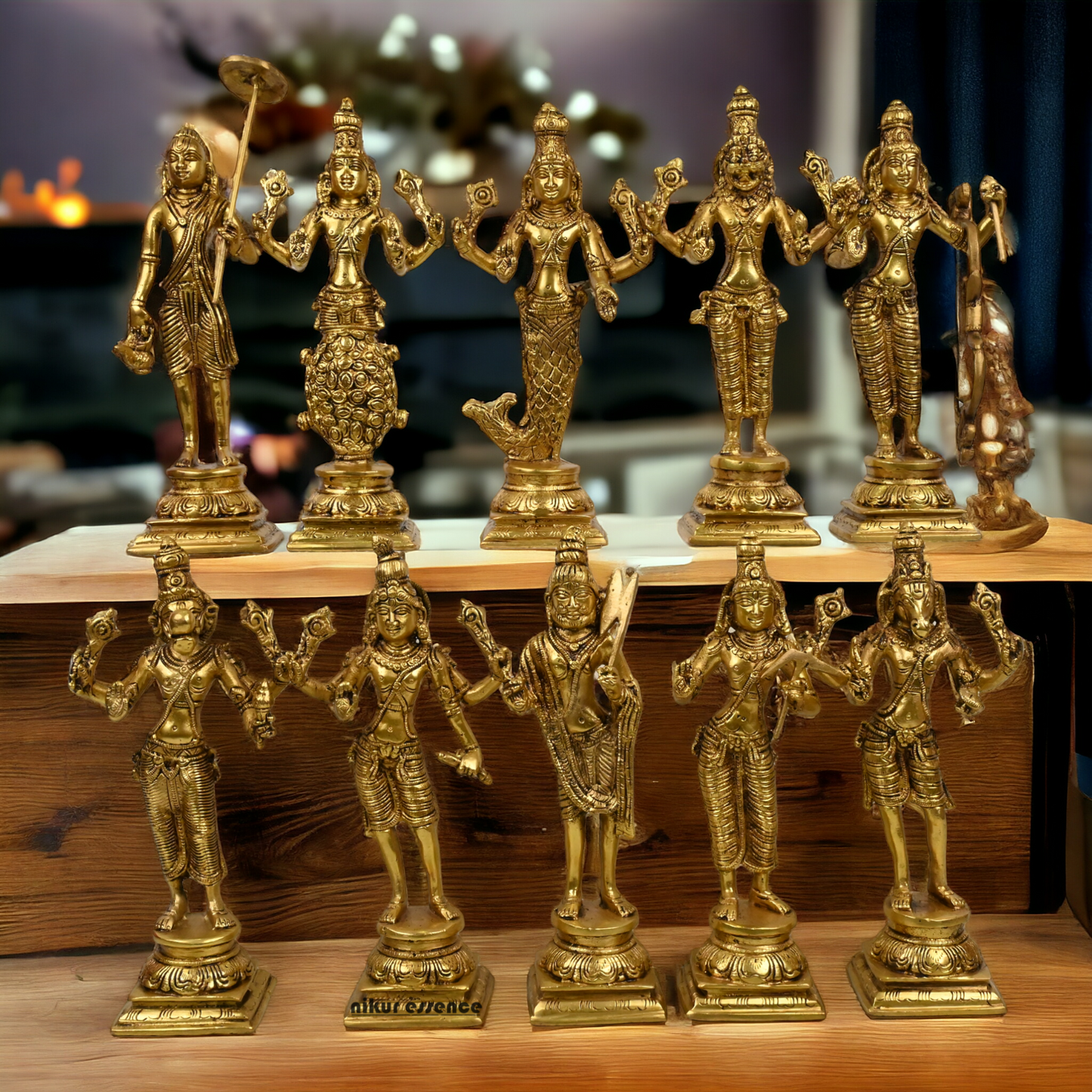 Big size Brass Vishnu Dashavatar idols set Nikuressence