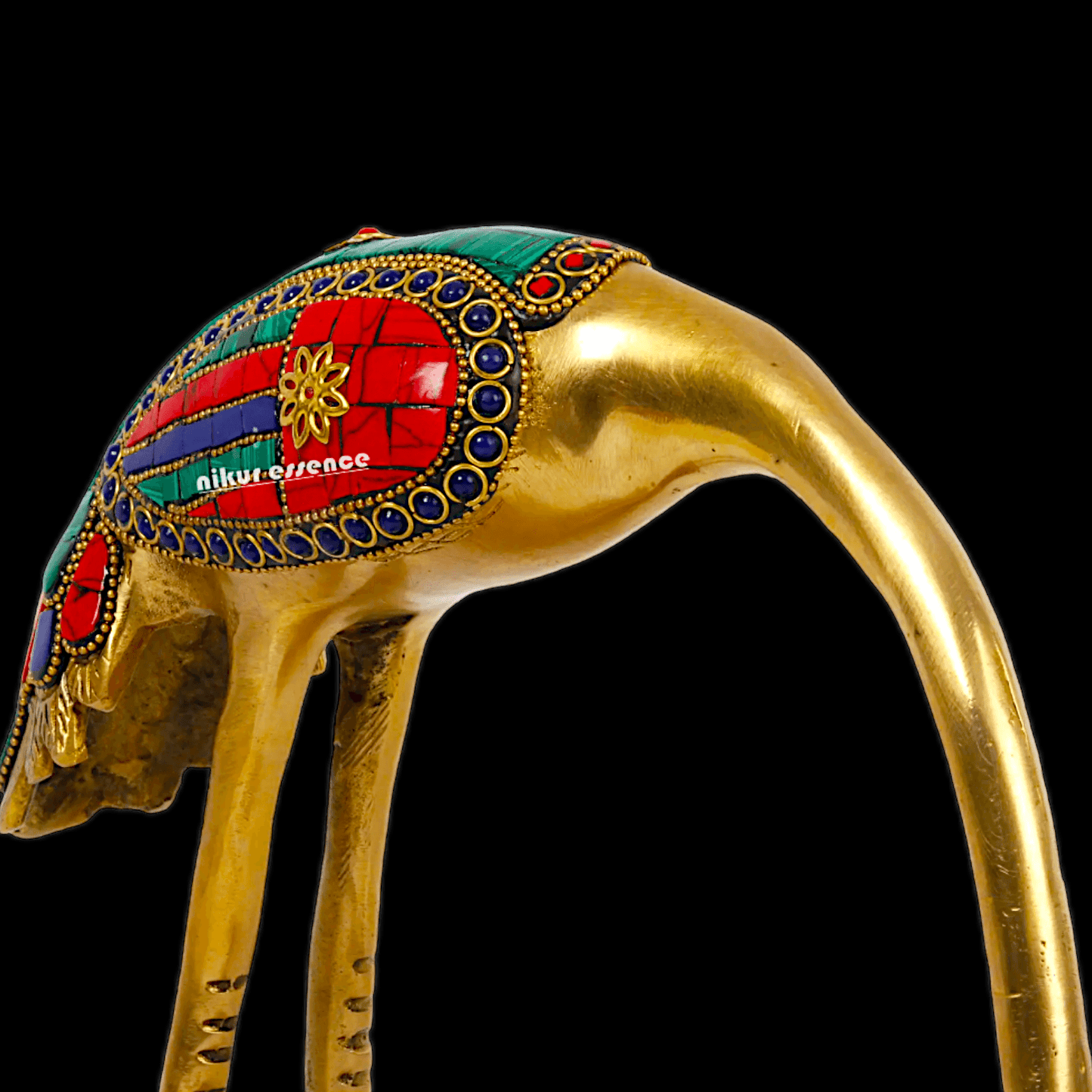 Buy solid brass 30 cm Flamingo Urli Elegant Decorative Water Bowl for Traditional and Modern Home Nikuressence