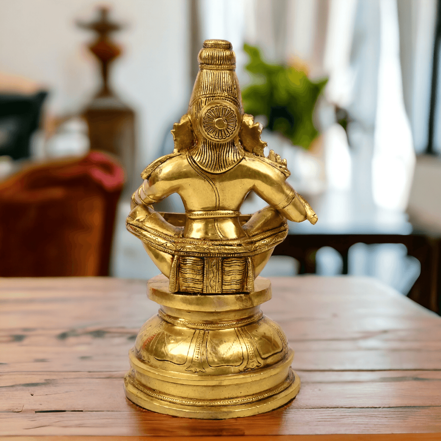 Pure Brass Ayyappa Statue by Nikur Essence - 38 cm Nikuressence