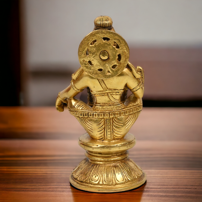 Pure Brass Ayyappan by Nikur Essence - 21.5 cm height Nikuressence
