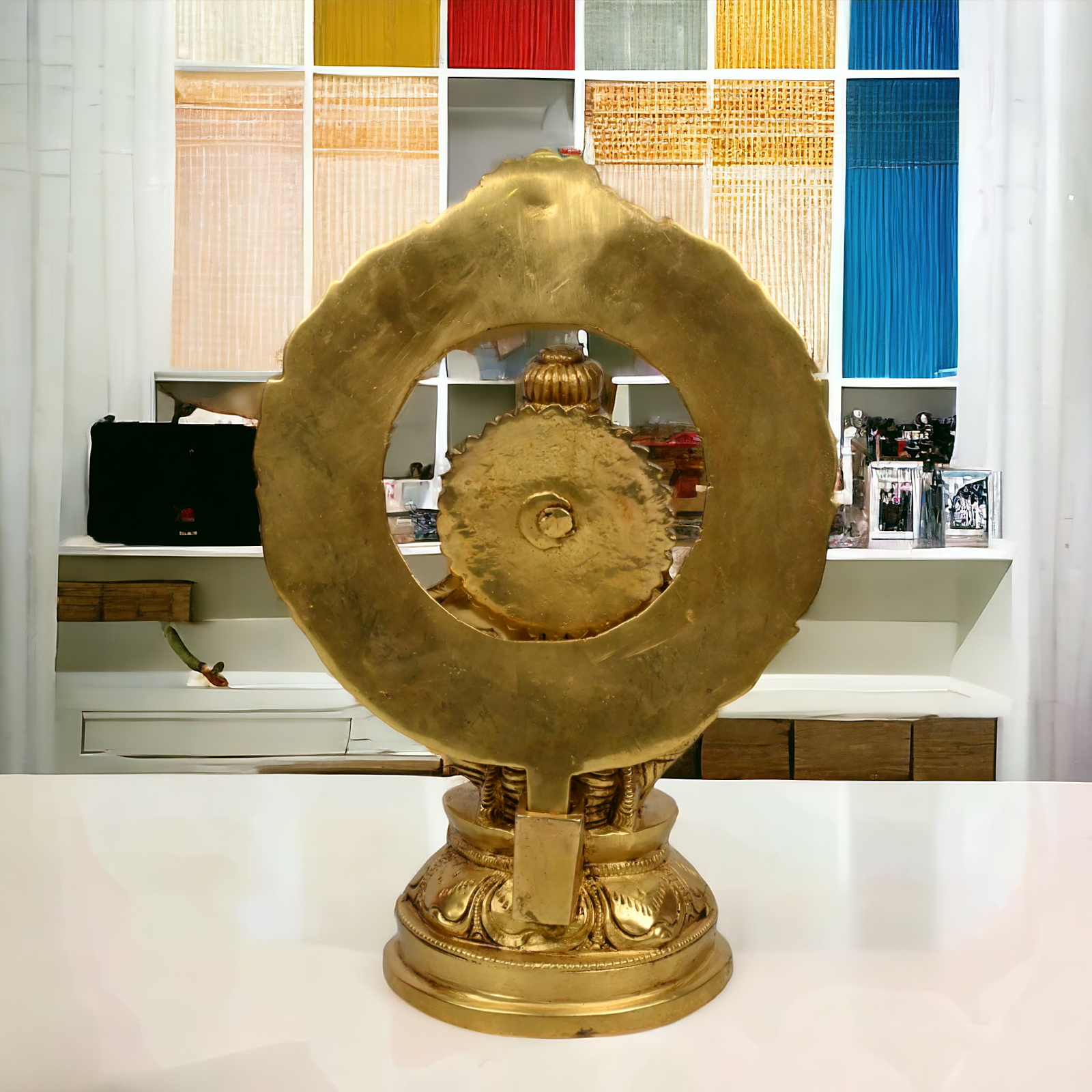 Pure Brass Ayyappan/Kartikeya meditation idol - 10 inch Nikuressence