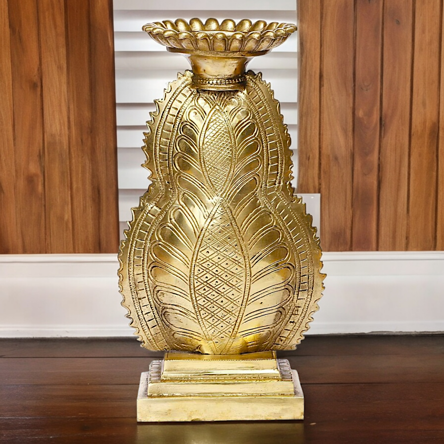 Buy online Brass Gautam Buddha Double Head Statue with Tealight Candle Holder – 12 Inch Ideal Nikuressence