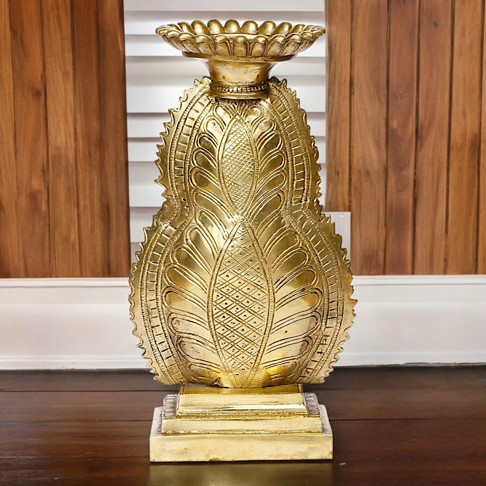 Buy online Brass Gautam Buddha Double Head Statue with Tealight Candle Holder – 12 Inch Ideal Nikuressence