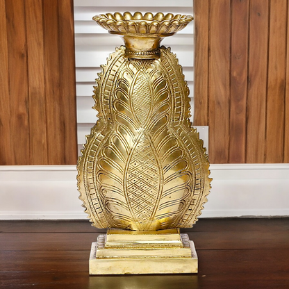 Buy online Brass Gautam Buddha Double Head Statue with Tealight Candle Holder – 12 Inch Ideal Nikuressence