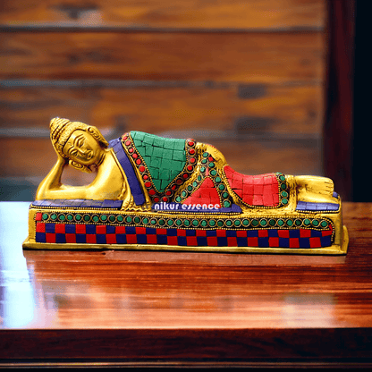 Solid Brass Buddha Idol Statue - Masterfully Crafted for Spiritual Enlightenment and Home Decor Nikuressence