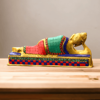 Solid Brass Buddha Idol Statue - Masterfully Crafted for Spiritual Enlightenment and Home Decor Nikuressence