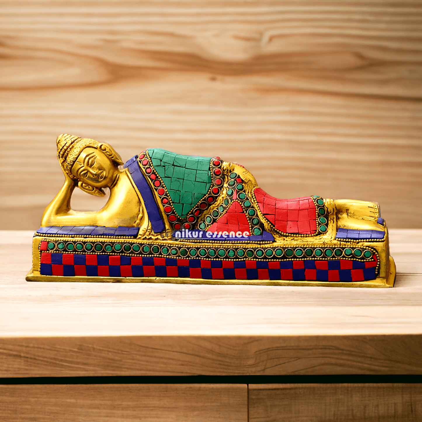 Solid Brass Buddha Idol Statue - Masterfully Crafted for Spiritual Enlightenment and Home Decor Nikuressence