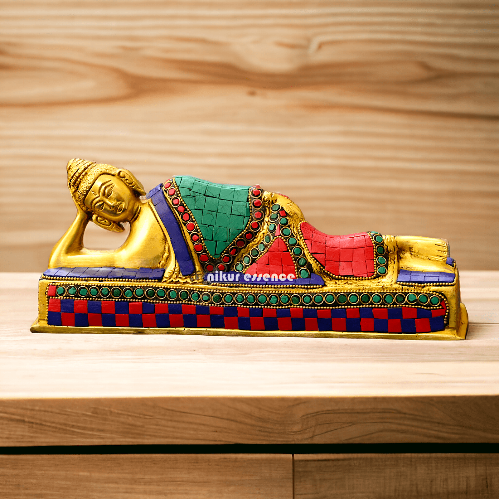 Solid Brass Buddha Idol Statue - Masterfully Crafted for Spiritual Enlightenment and Home Decor Nikuressence