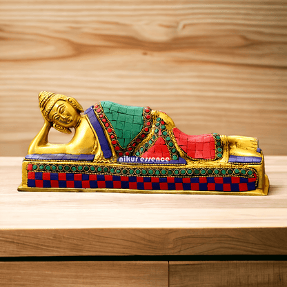 Solid Brass Buddha Idol Statue - Masterfully Crafted for Spiritual Enlightenment and Home Decor Nikuressence