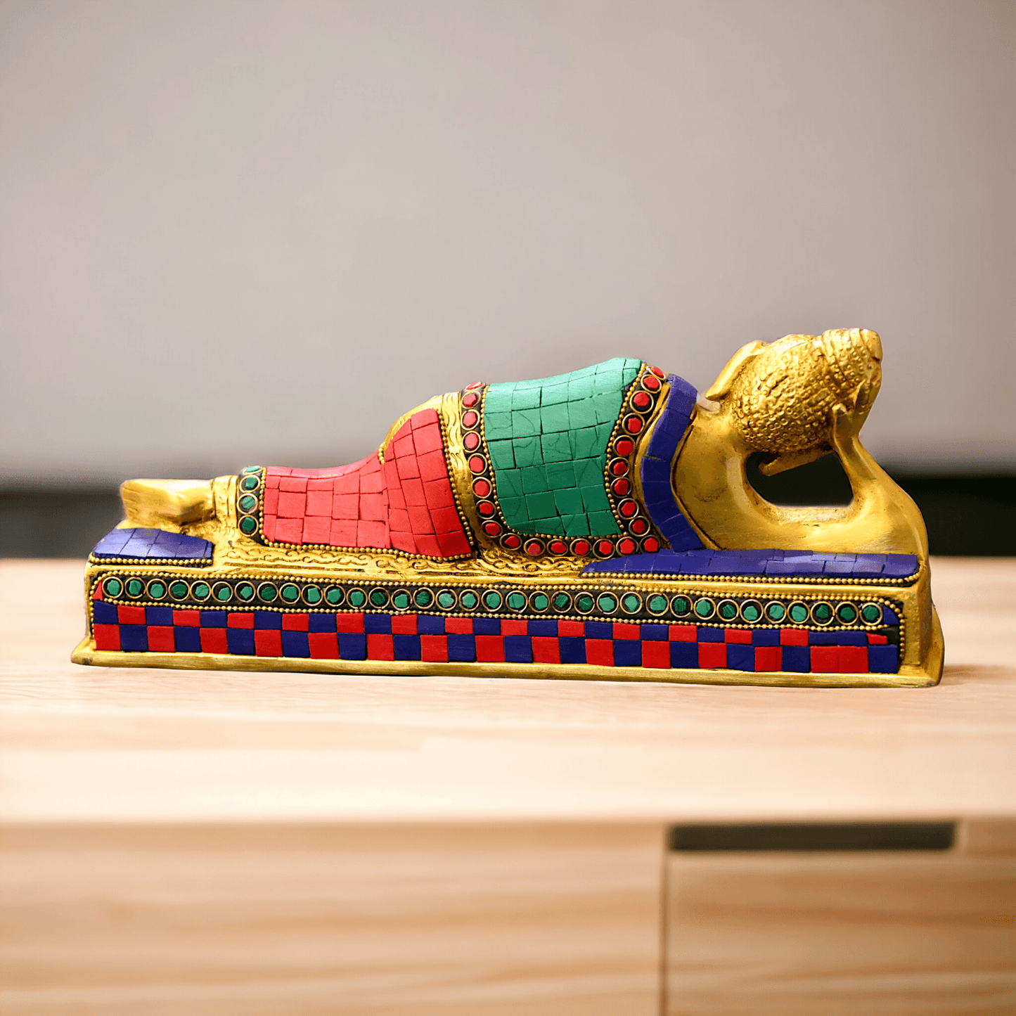 Solid Brass Buddha Idol Statue - Masterfully Crafted for Spiritual Enlightenment and Home Decor Nikuressence