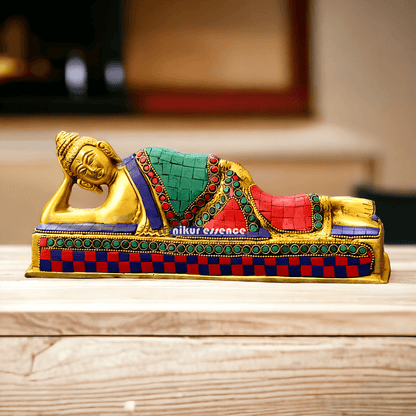 Solid Brass Buddha Idol Statue - Masterfully Crafted for Spiritual Enlightenment and Home Decor Nikuressence