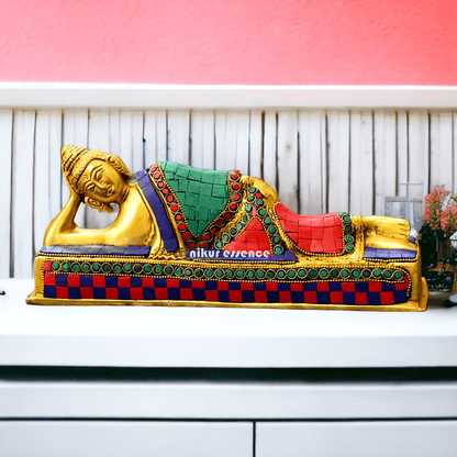 Solid Brass Buddha Idol Statue - Masterfully Crafted for Spiritual Enlightenment and Home Decor Nikuressence