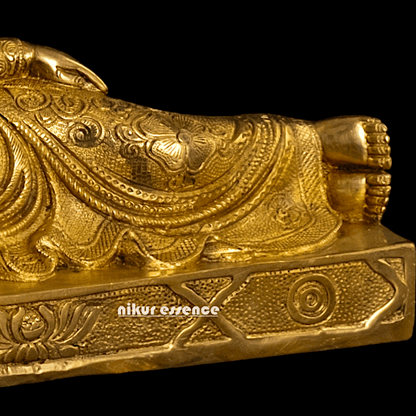 Brass Buddha Parinirvana Statue Nikuressence