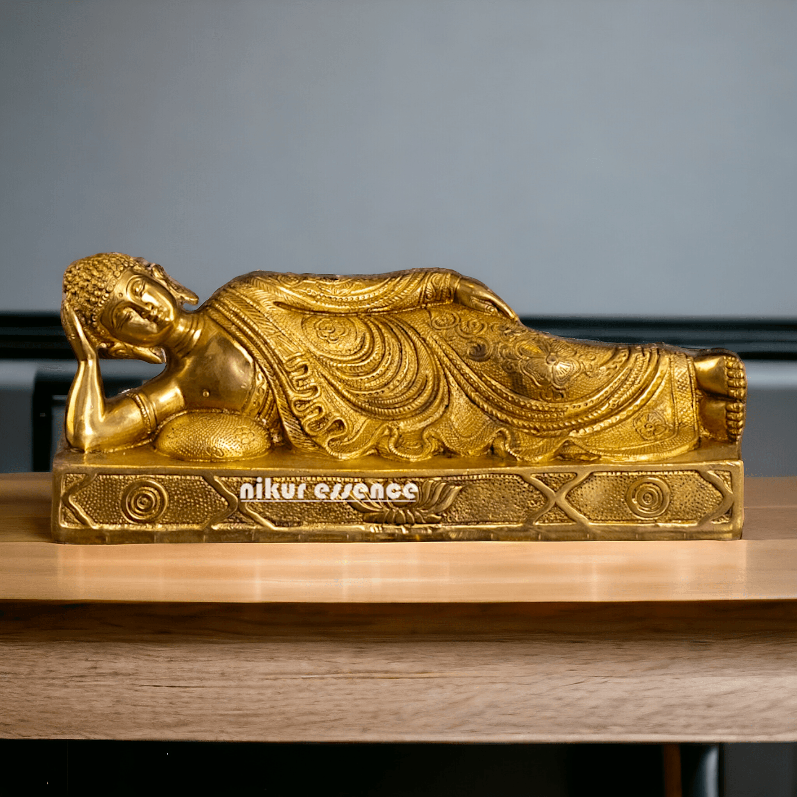 Brass Buddha Parinirvana Statue Nikuressence