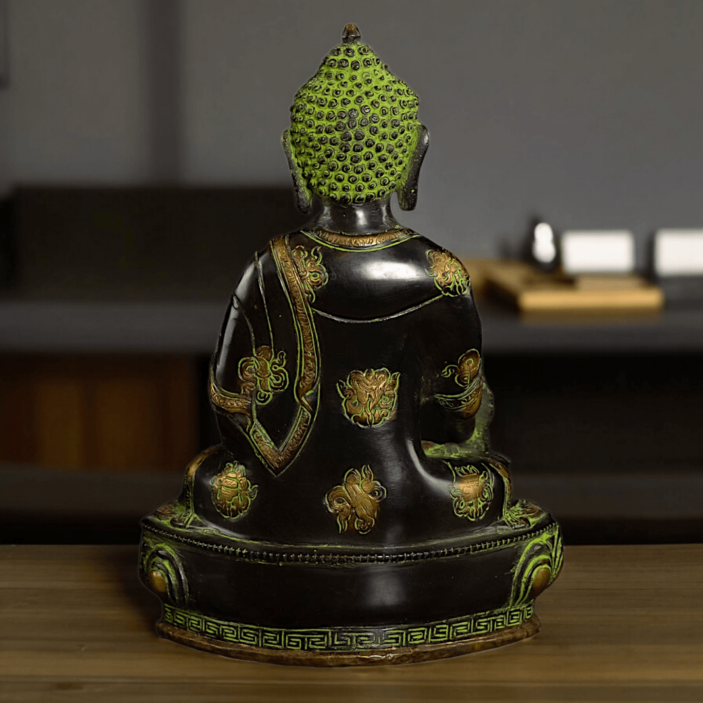 Superfine brass 11.5 Inch Medicine Buddha Brass Statue , Exquisite Healing Buddha Sculpture for Meditation and Spiritual Wellness by Nikur Essence Nikuressence