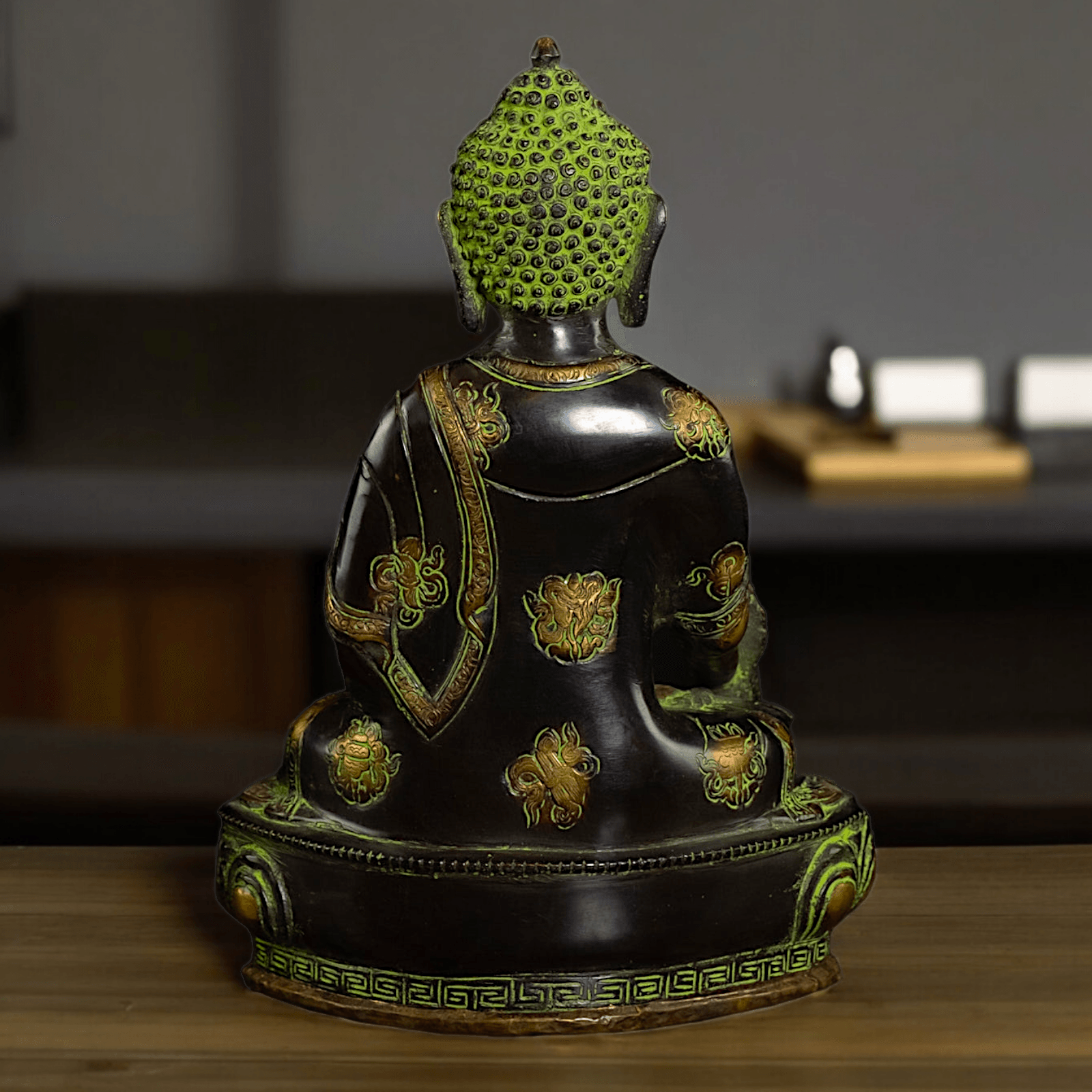 Superfine brass 11.5 Inch Medicine Buddha Brass Statue , Exquisite Healing Buddha Sculpture for Meditation and Spiritual Wellness by Nikur Essence Nikuressence