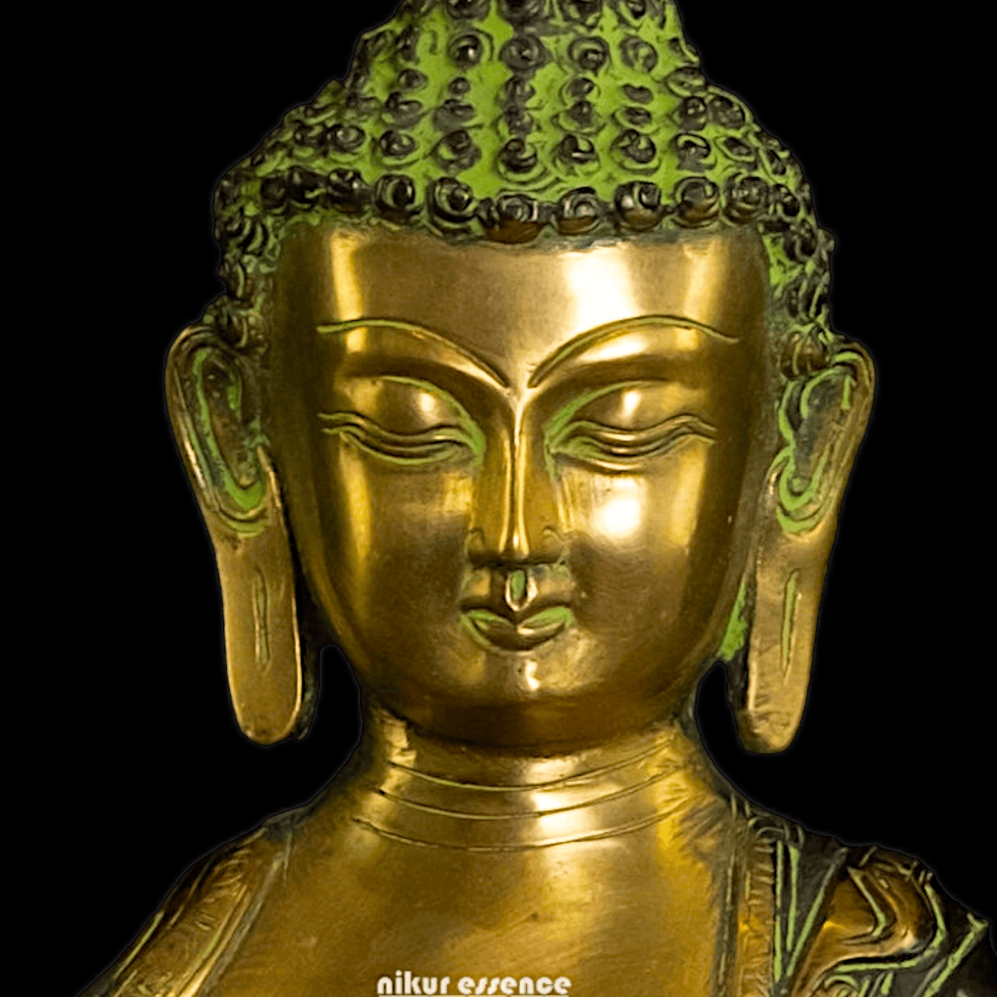 Superfine brass 11.5 Inch Medicine Buddha Brass Statue , Exquisite Healing Buddha Sculpture for Meditation and Spiritual Wellness by Nikur Essence Nikuressence