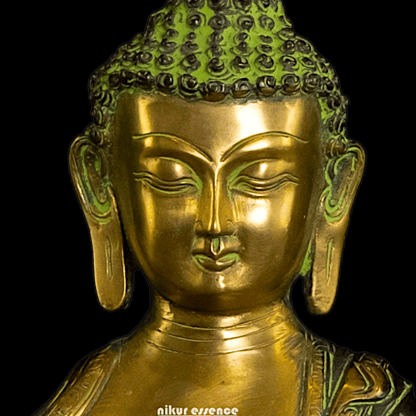 Superfine brass 11.5 Inch Medicine Buddha Brass Statue , Exquisite Healing Buddha Sculpture for Meditation and Spiritual Wellness by Nikur Essence Nikuressence