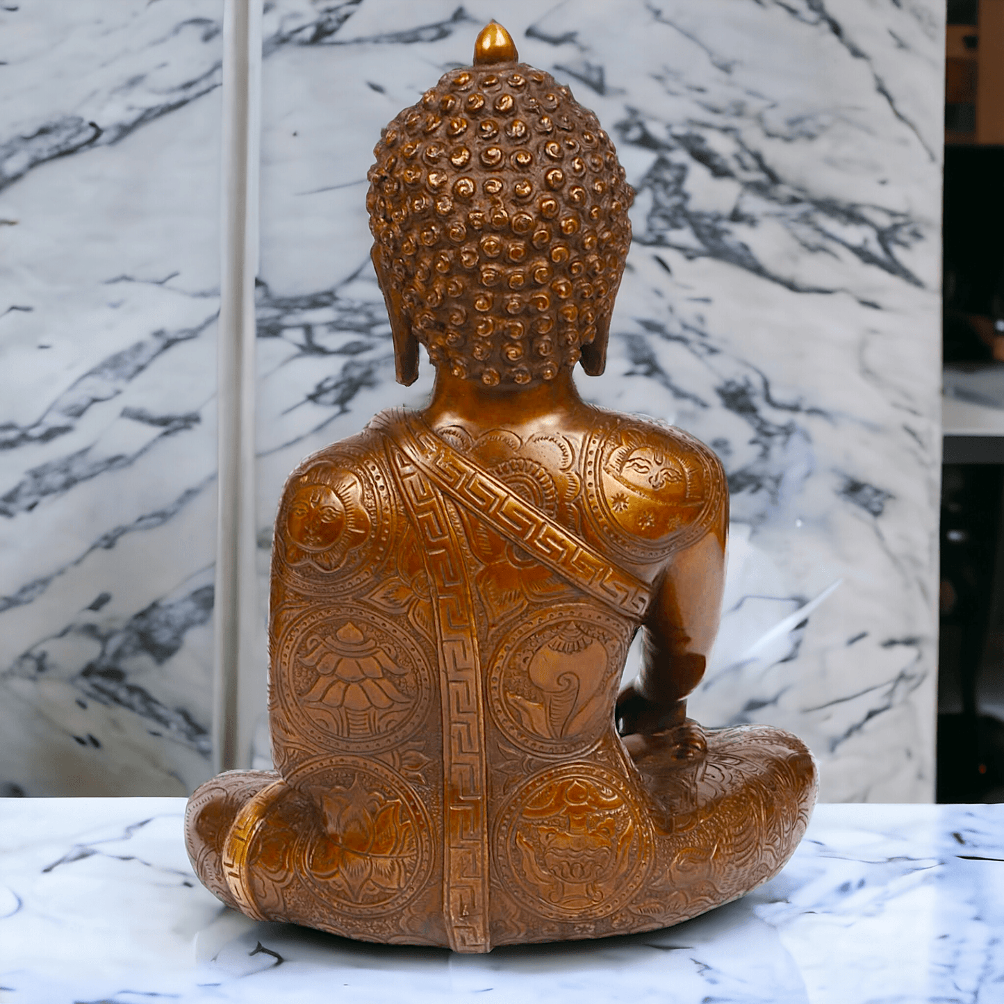 Brass Buddha Statue – Large, Handcrafted Sculpture for Spiritual Serenity Nikuressence