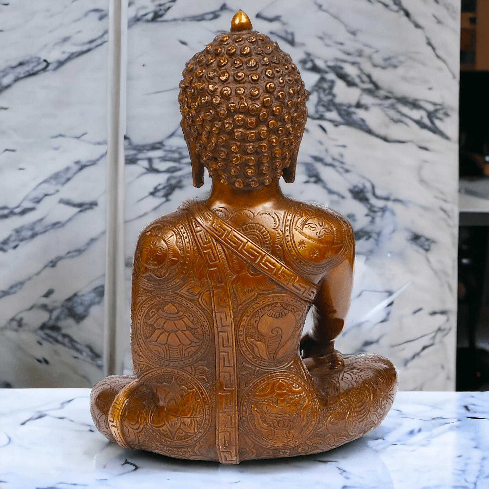 Brass Buddha Statue – Large, Handcrafted Sculpture for Spiritual Serenity Nikuressence