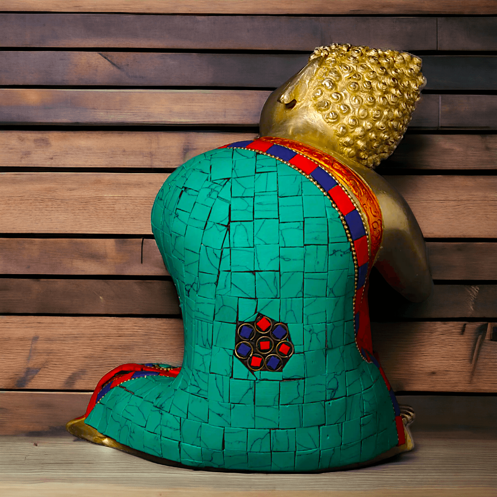 Brass Buddha in Thinking position Statue - 18 cm Nikuressence