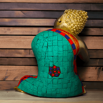 Brass Buddha in Thinking position Statue - 18 cm Nikuressence