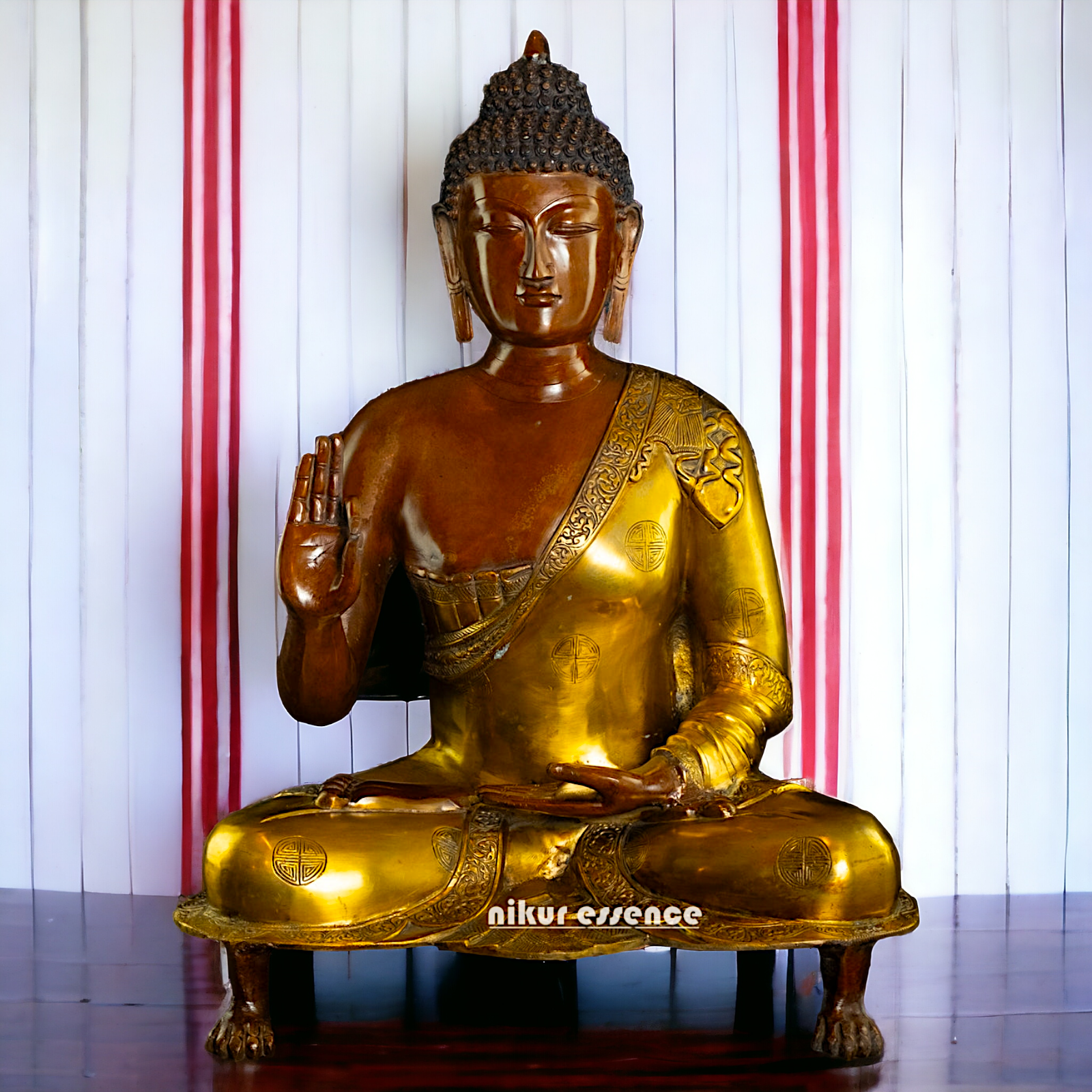 Large Buy Brass Buddha Blessing God Statue - 25 inch Nikuressence