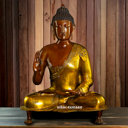 Large Buy Brass Buddha Blessing God Statue - 25 inch Nikuressence