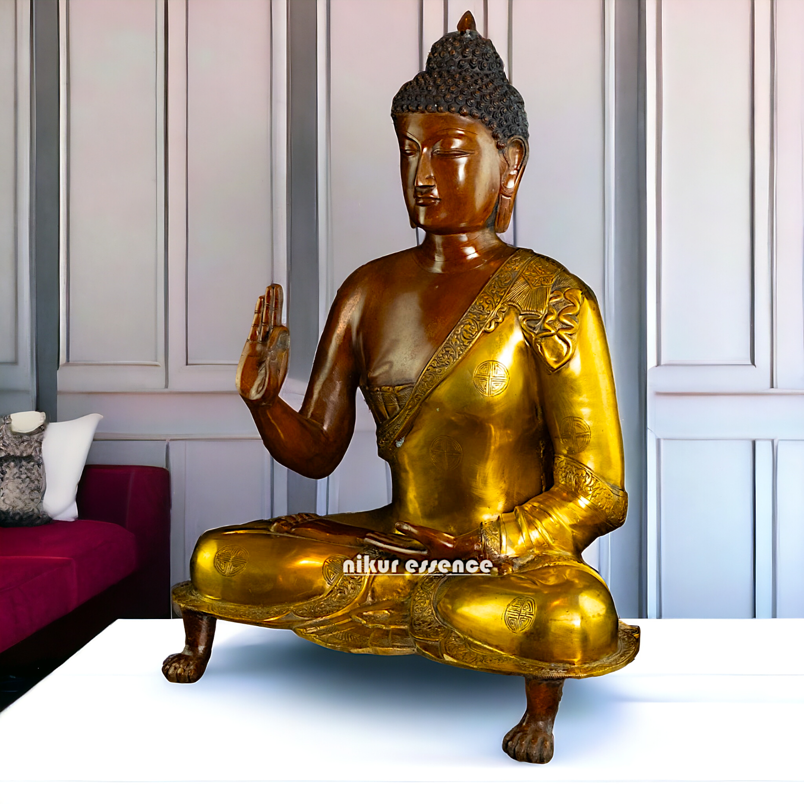 Large Buy Brass Buddha Blessing God Statue - 25 inch Nikuressence