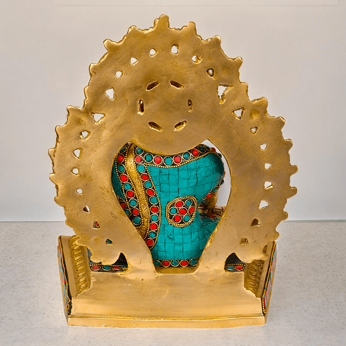 Buy brass 29 cm Buddha Statue , Exquisite Fine Art Sculpture of Enlightenment with Detailed Craftsmanship Nikuressence