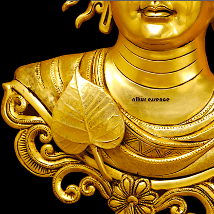 Pure Brass Buddha Wall Hanging - Handcrafted Decorative Sculpture for Home, Office, and Meditation Spaces Nikuressence