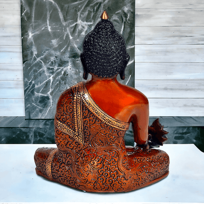 Superfine Brass Buddha Statue – 29.2 cm Tall, Masterfully Crafted with Detailed Blessing Nikuressence