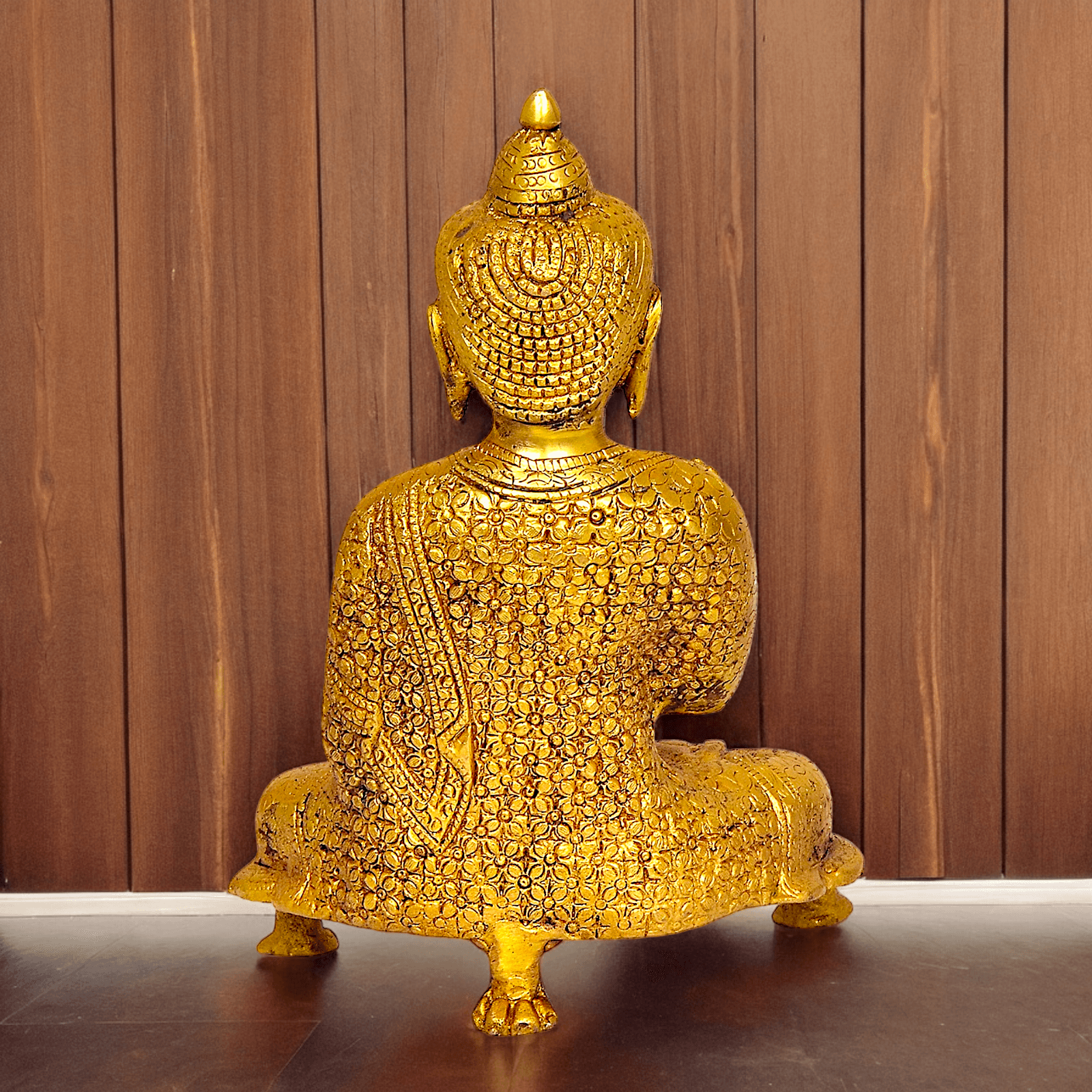 Online Solid Brass 22.9 cm Buddha Yoga Mudra Statue - Handcrafted Tibetan Buddhist Sculpture for Meditation Nikuressence