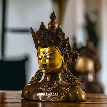 Brass Crown Buddha Bust Nikuressence