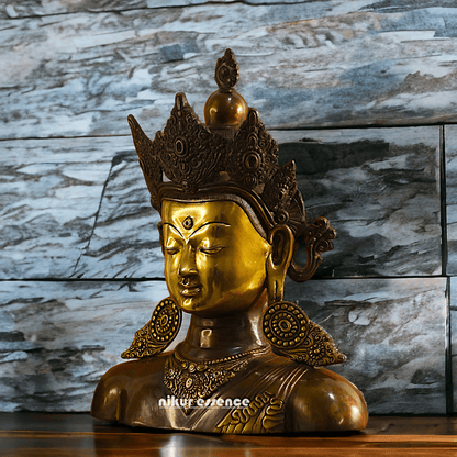 Brass Crown Buddha Bust Nikuressence
