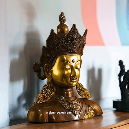 Brass Crown Buddha Bust Nikuressence