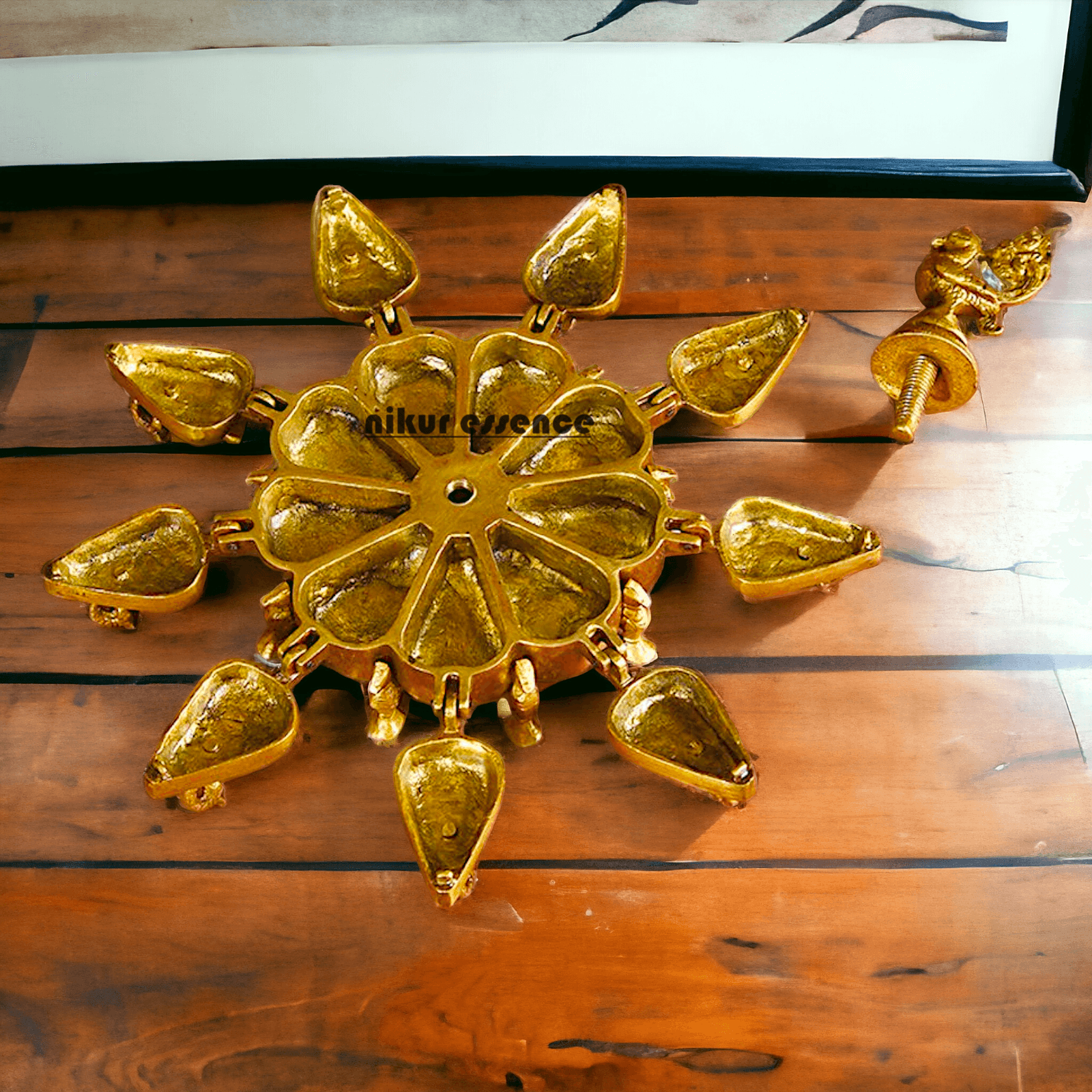 Solid Brass Decorative Box with Exquisite Intricate Floral Engravings and Classic Craftsmanship Nikuressence