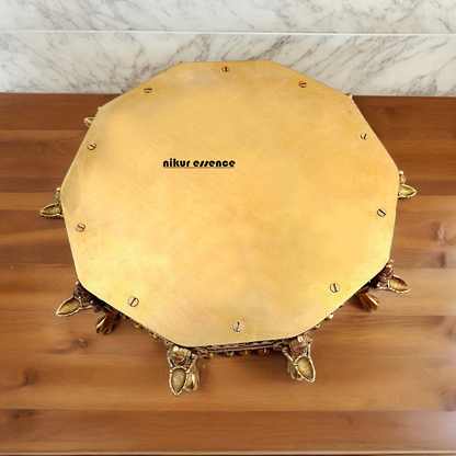 Buy Brass Deepalakshmi Chowki with bells by Nikur Essence - 40.5 cm Nikuressence