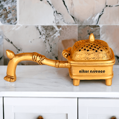 Brass Dhoop Dani with Handle Nikuressence