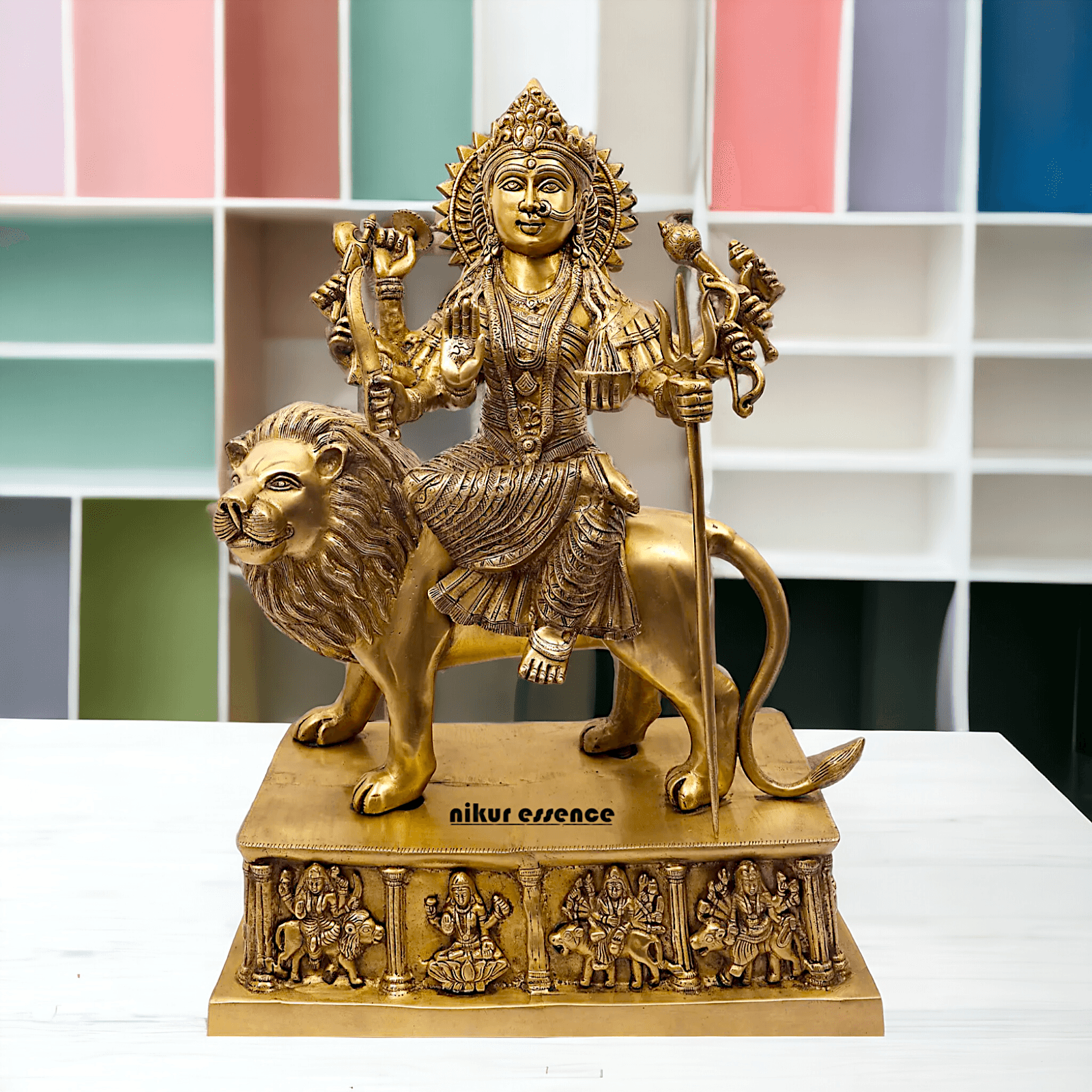 Brass Bengali Durga Maa Idol for Temples- nikur essence Nikuressence