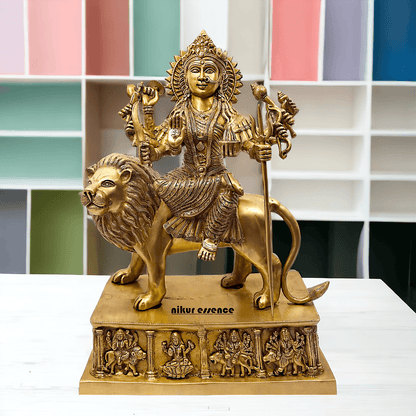 Brass Bengali Durga Maa Idol for Temples- nikur essence Nikuressence
