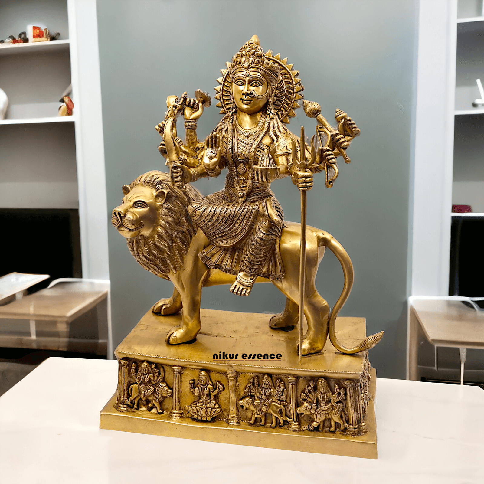 Brass Bengali Durga Maa Idol for Temples- nikur essence Nikuressence