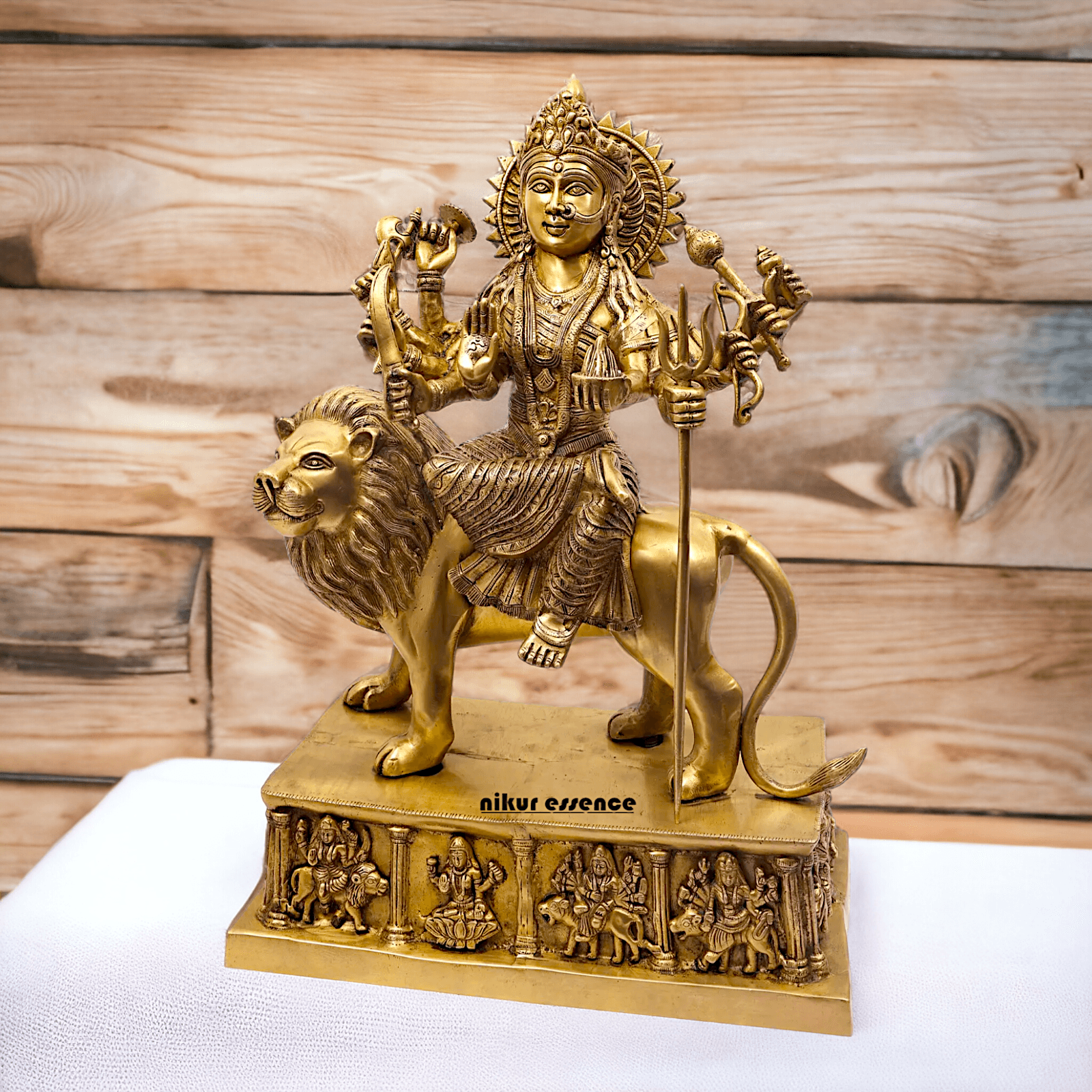 Brass Bengali Durga Maa Idol for Temples- nikur essence Nikuressence